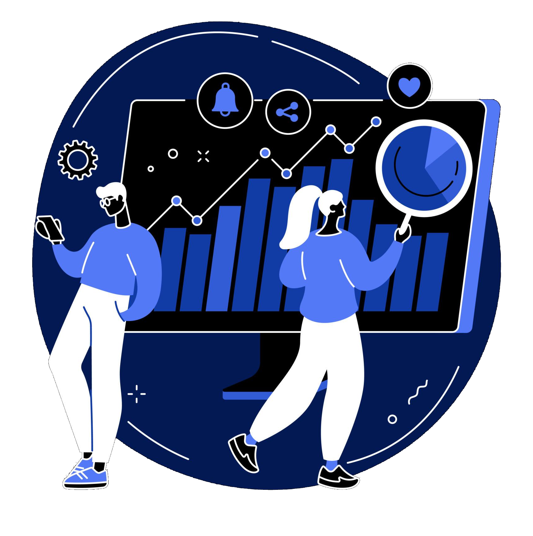 Visual representation of social media data analysis